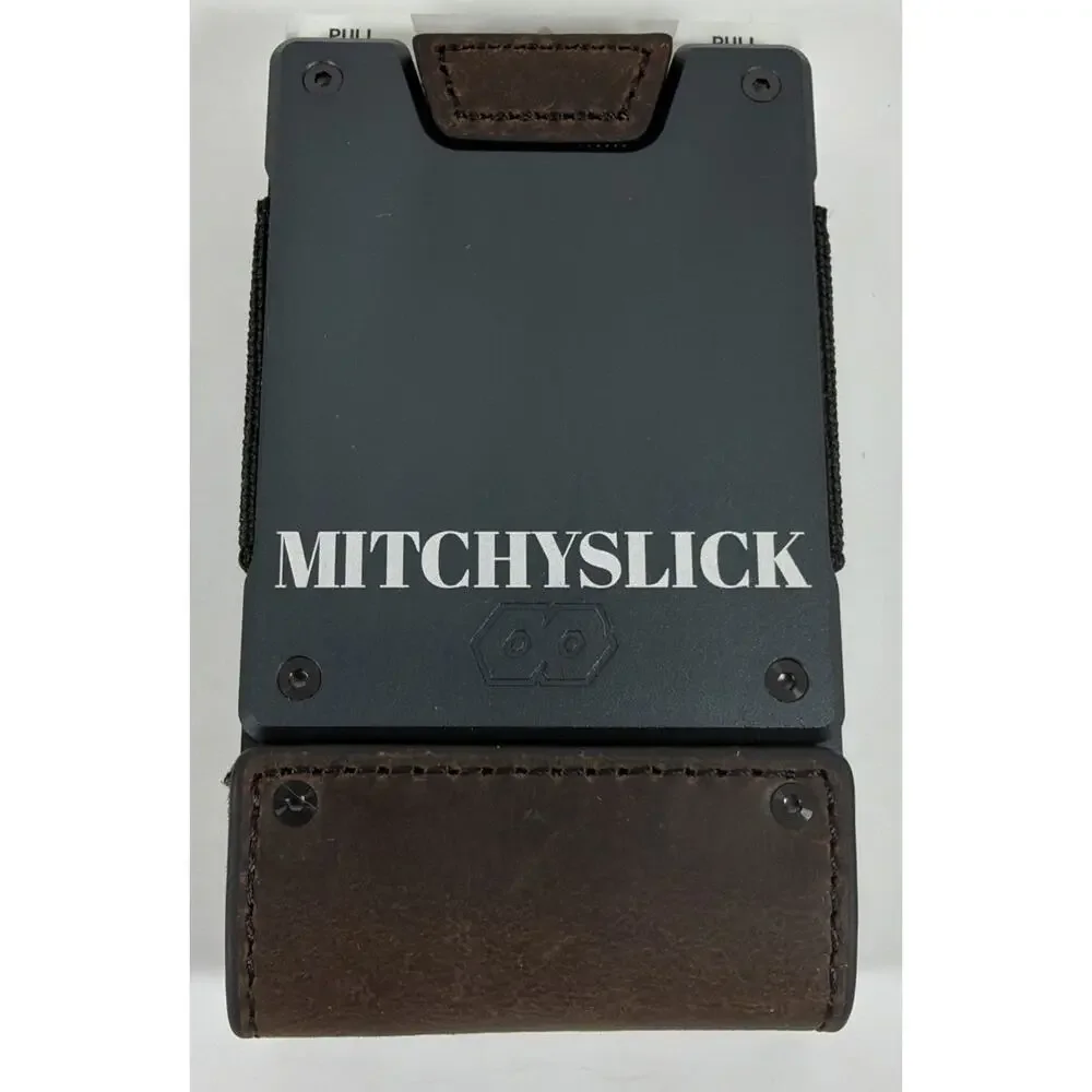 PROOF Men’s Solid Wallet Billfold Brown/Gray Logo w/ Custom Name on It - New